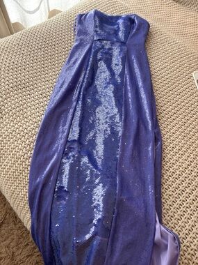 Aiden Purple Sequin Prom Dress